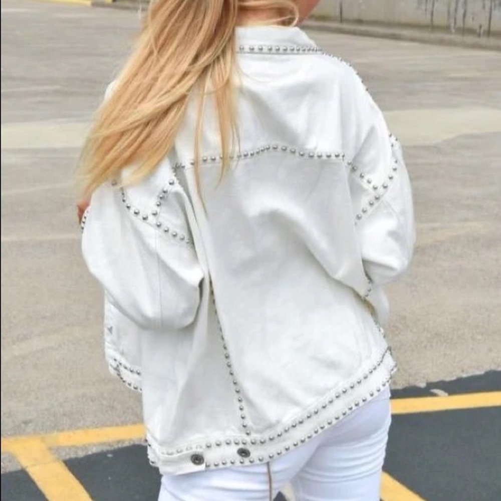 Denim stud jacket